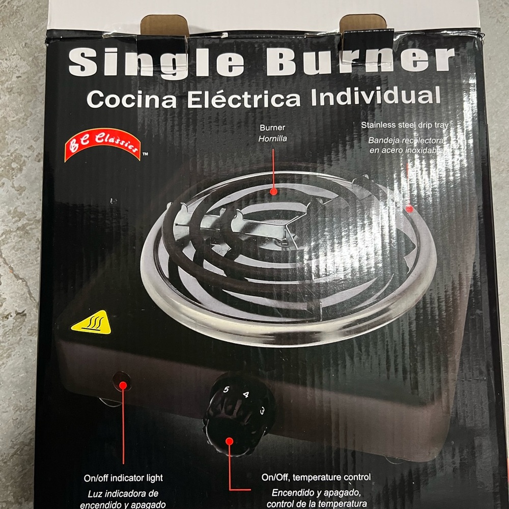 Electric Single Burner with Temperature Control